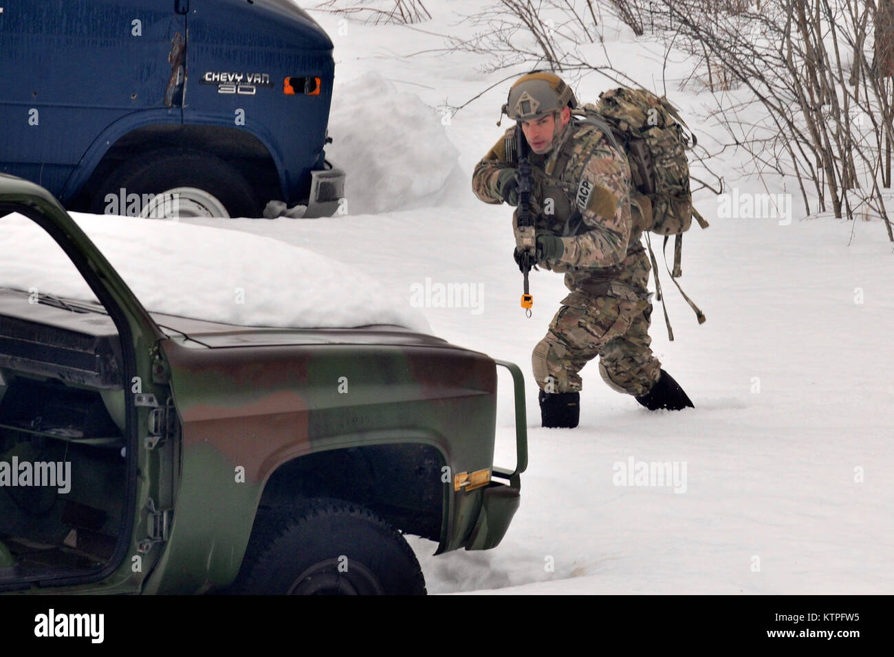 FORT DRUM, NY- Maj. Joshua Lang, a Tactical Air Control Party (TACP ...