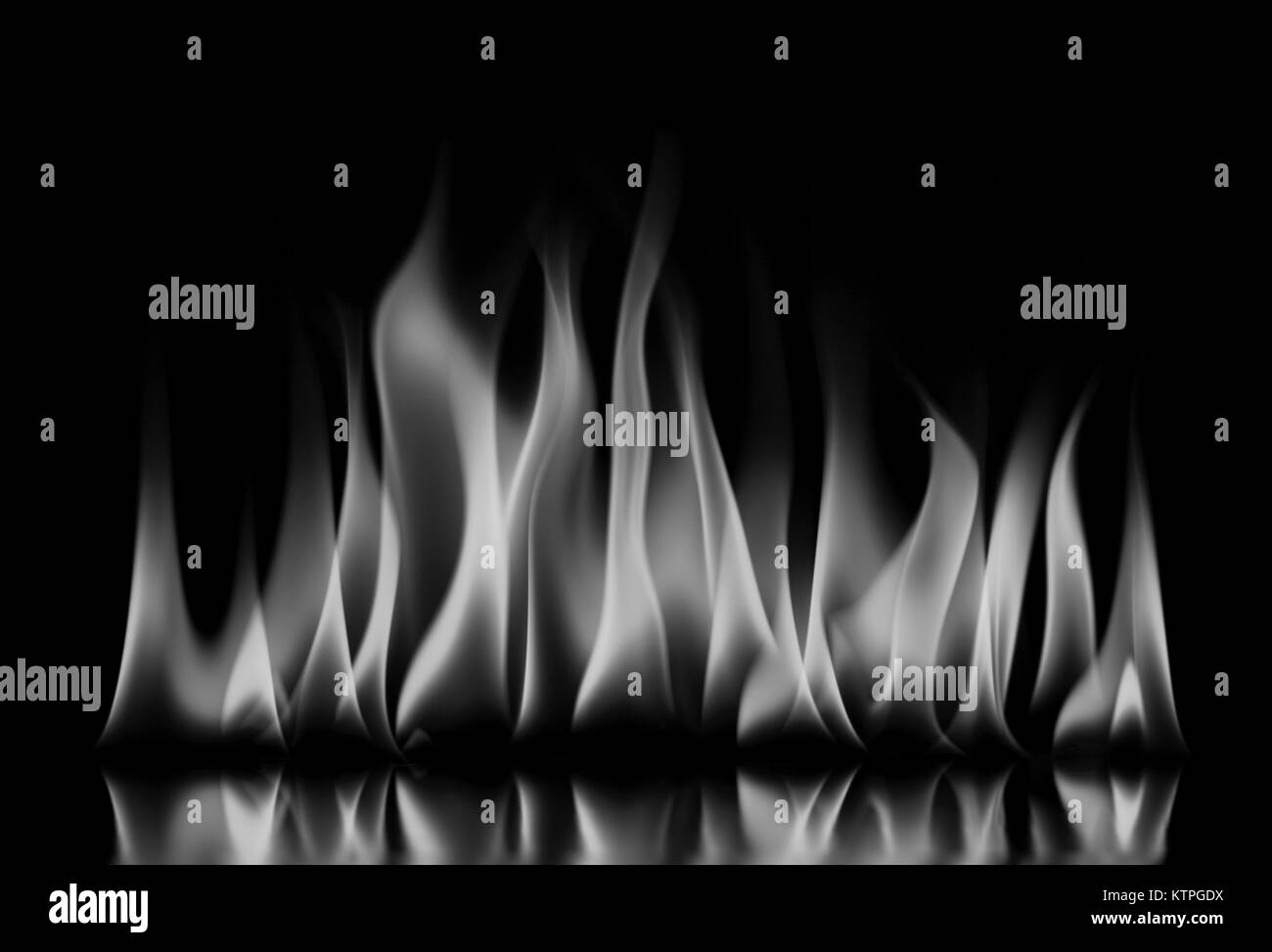 Fire flames on a black background Stock Photo - Alamy