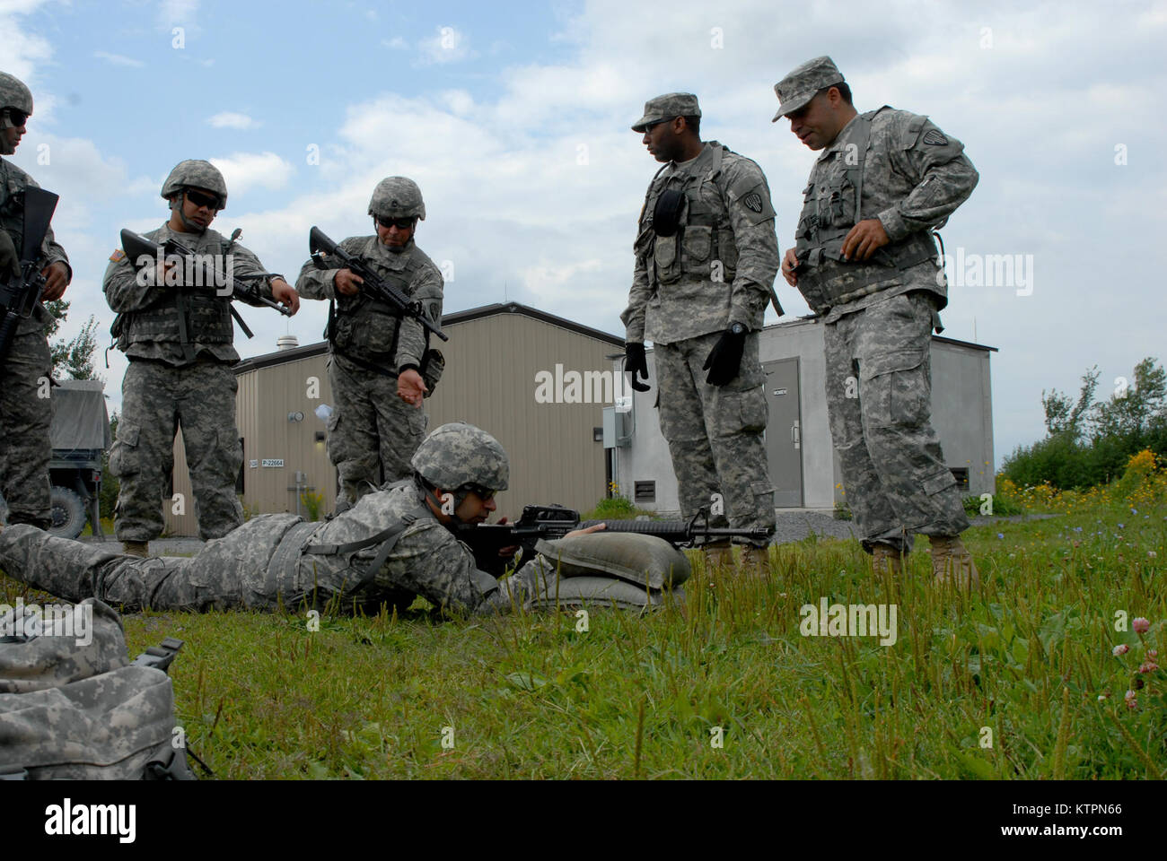 Spc. Fernando Sanchez of the 101st Signal Battalion conducts a ...