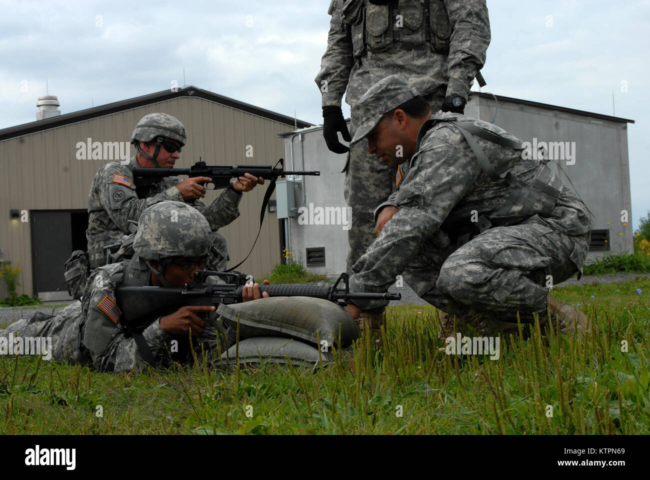 Spc. Fernando Sanchez of the 101st Signal Battalion conducts a ...