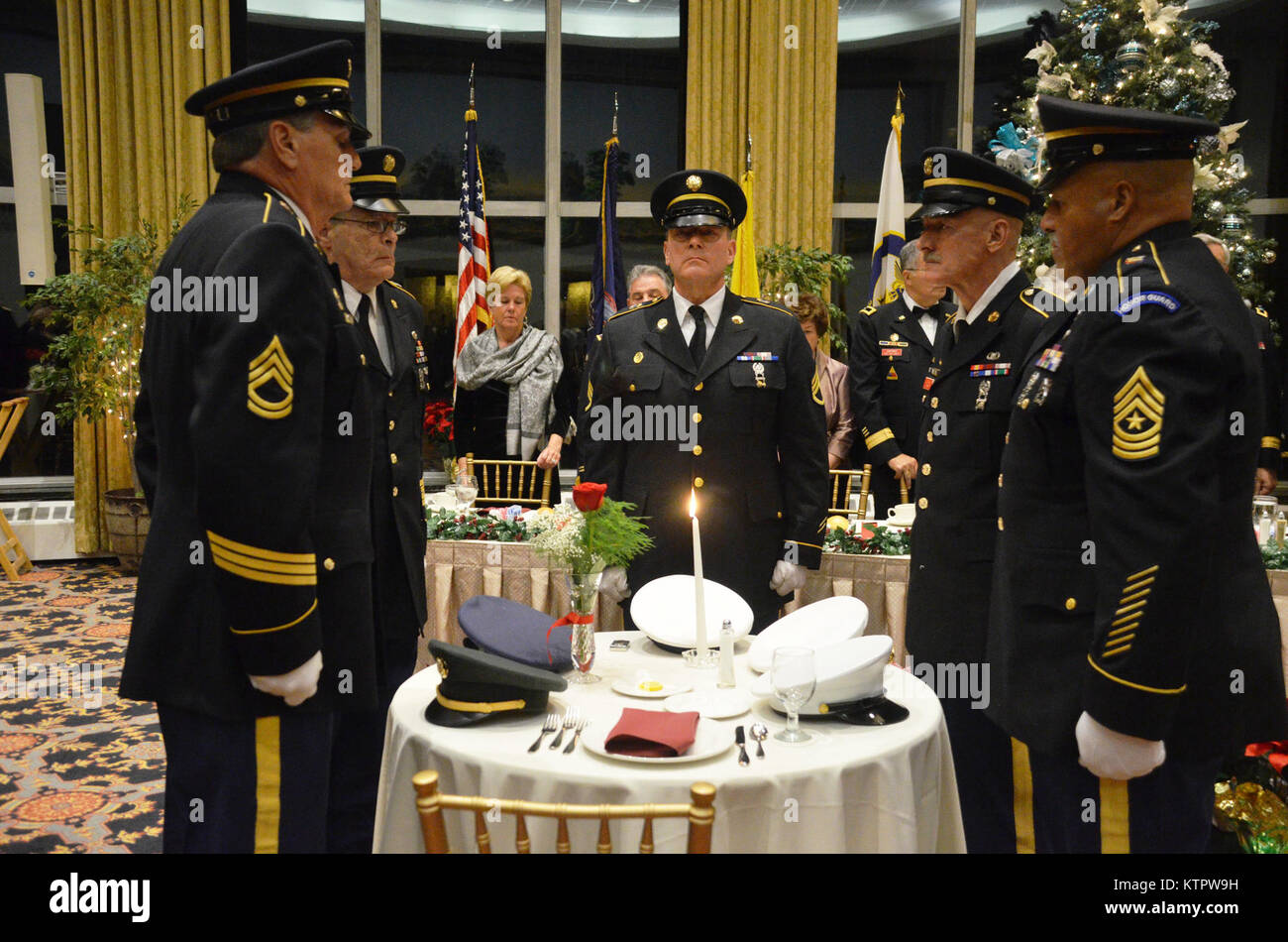 West Point, NY – On December 4th 2015, the New York Guard and the New York Naval Militia held their annual holiday Gala at the West Point Club located at the West Point Military Academy. The Guest speaker for the evening was Major General Patrick A. Murphy Adjutant General of New York State Military Forces. – Photos by Captain Mark Getman, New York Guard Stock Photo