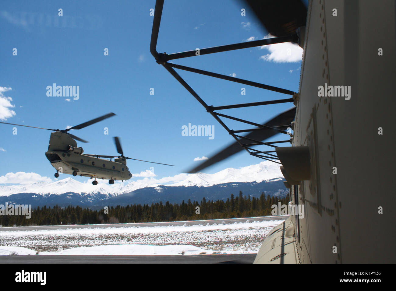 GYPSUM, C.O.— New York Army National Guard two CH47 F models left the
