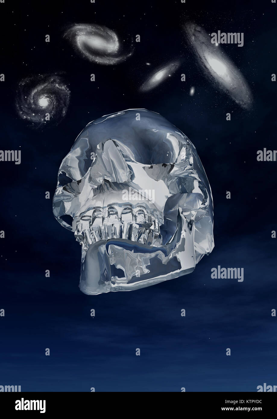 Mysteries Of The Crystal Skull. Stock Photo