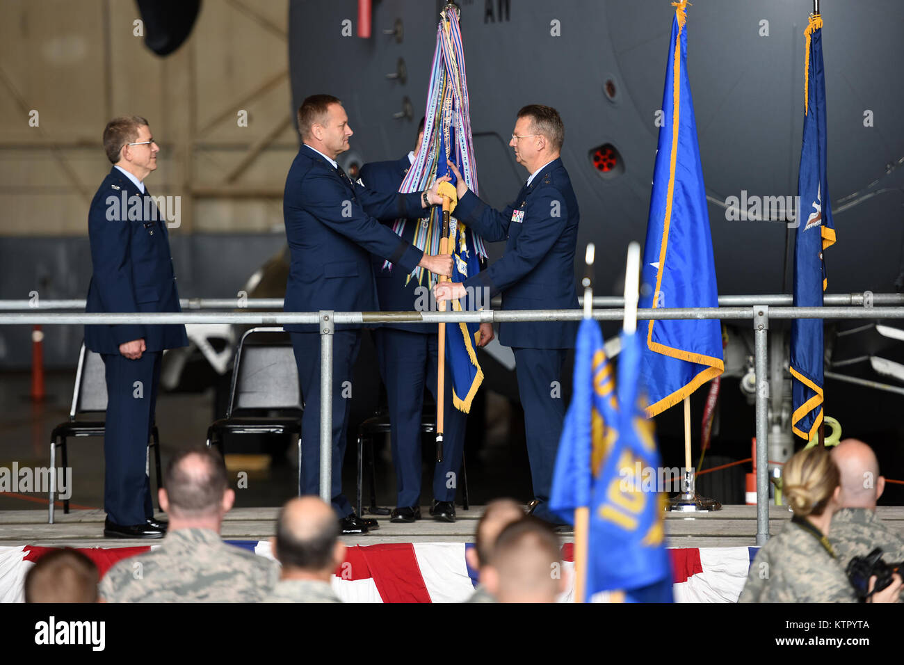 Brigadier General Timothy J. LaBarge passes the Wing flag to Major ...