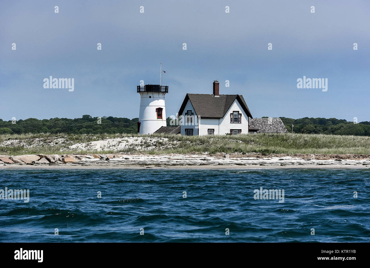 Stage Harbor Lighthouse, Chatham, Cape Cod, Massachusetts, USA. Also