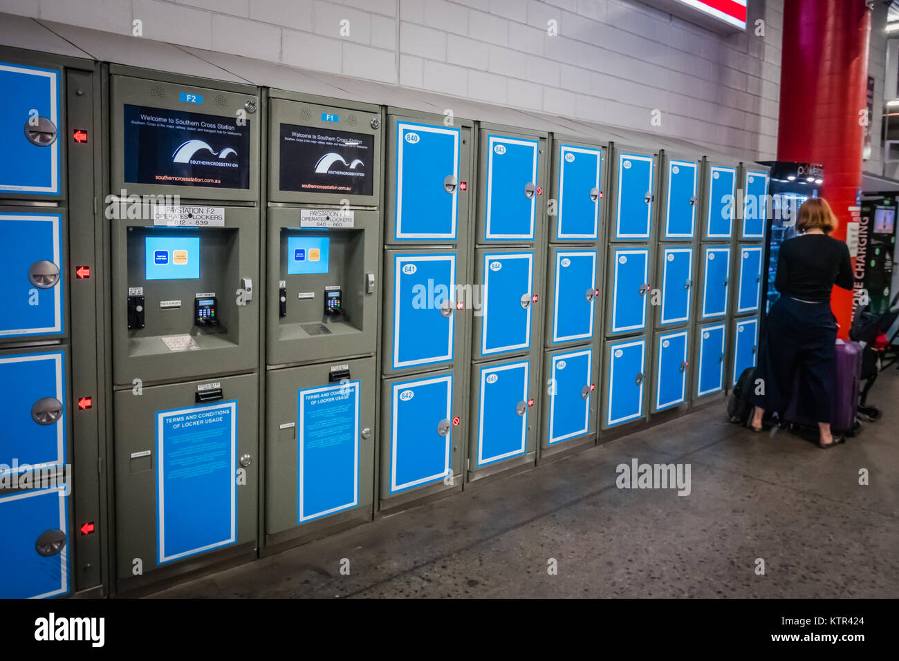 Train station locker hires stock photography and images Alamy