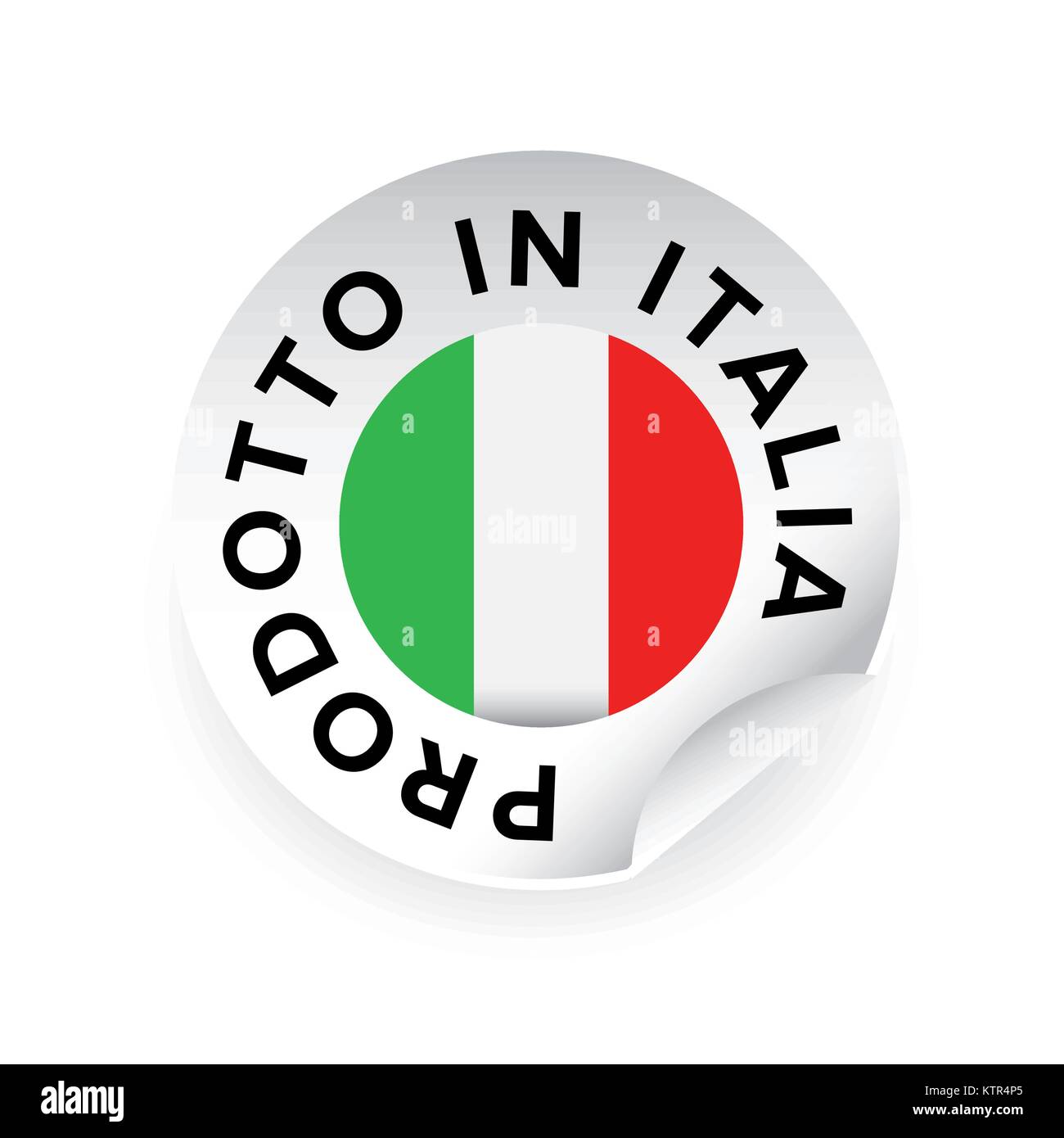 Made in Italy Italian language Prodotto in Italia  Stock Vector