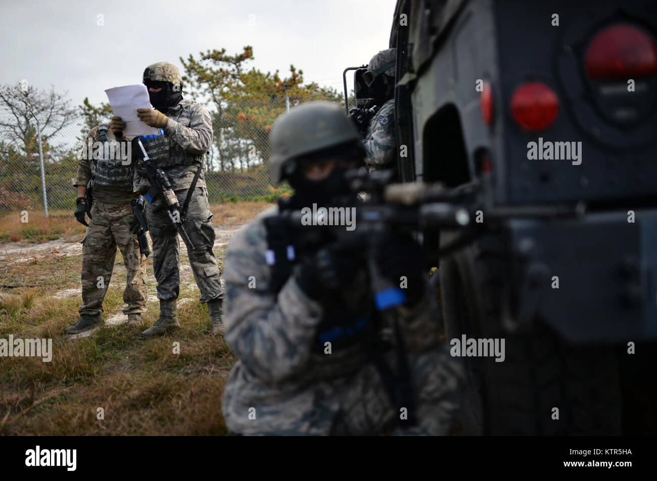 WESTHAMPTON BEACH, NY - Members of the 106th Rescue Wing Security ...
