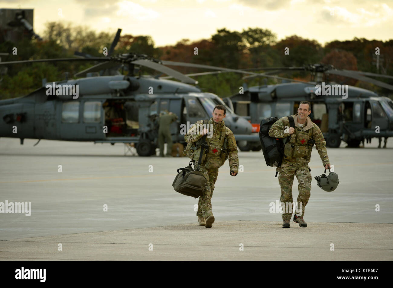 WESTHAPMTON BEACH, NY - Two HH-60 Pavehawk helicopters with the 101st ...