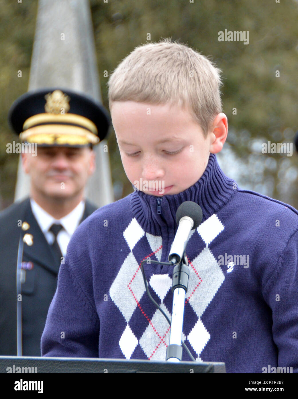 A fourth grade student from Kinderhook's Ichabod Crane Elementary