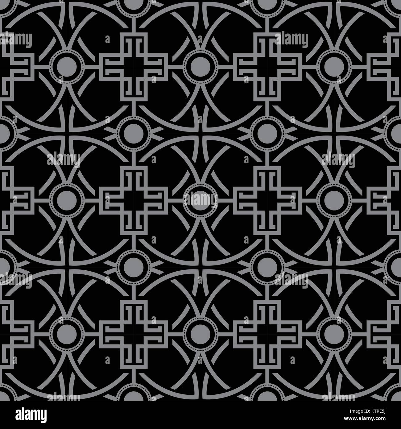 Antique seamless silver background round cross frame line Stock Vector ...