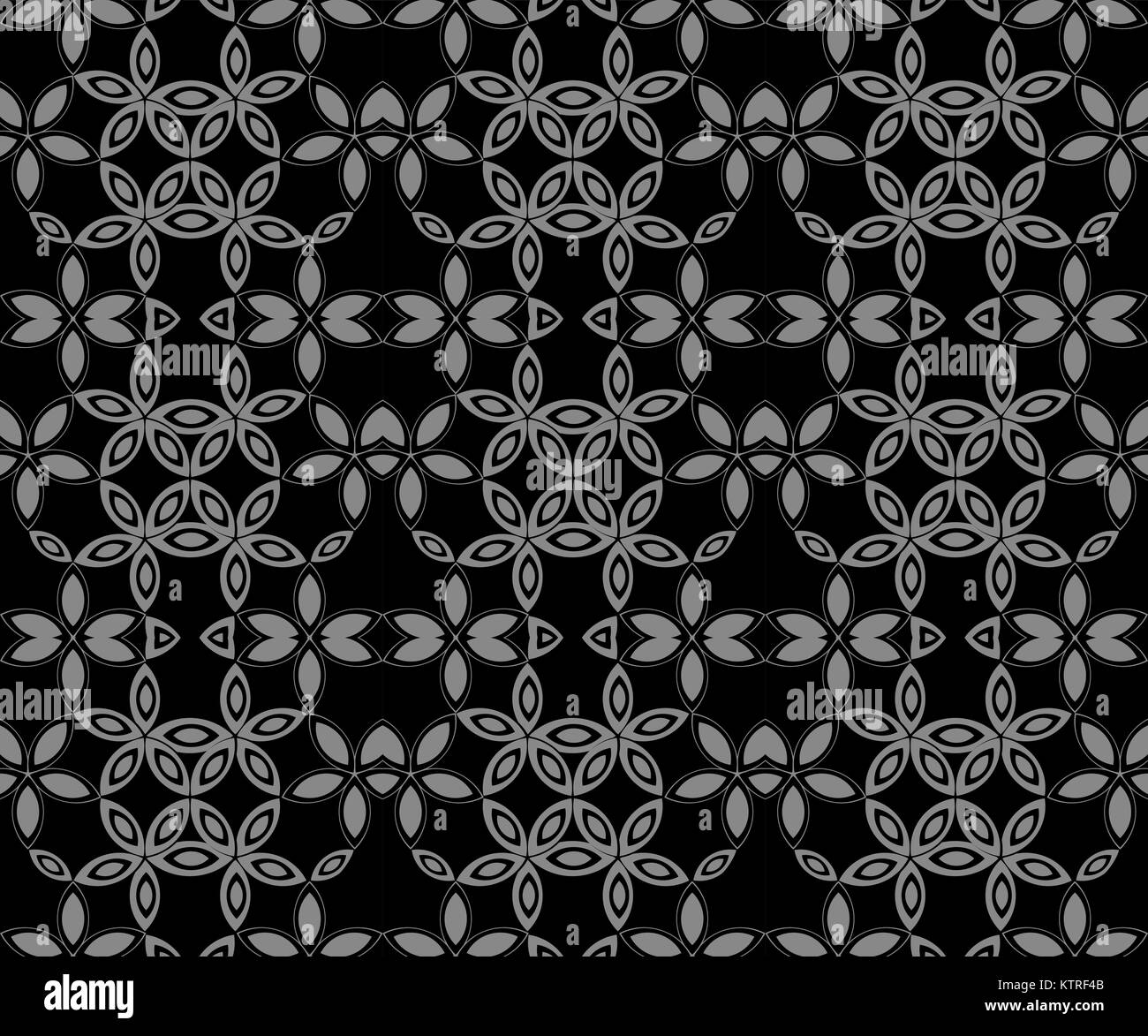 Antique seamless silver background round star curve cross flower Stock ...