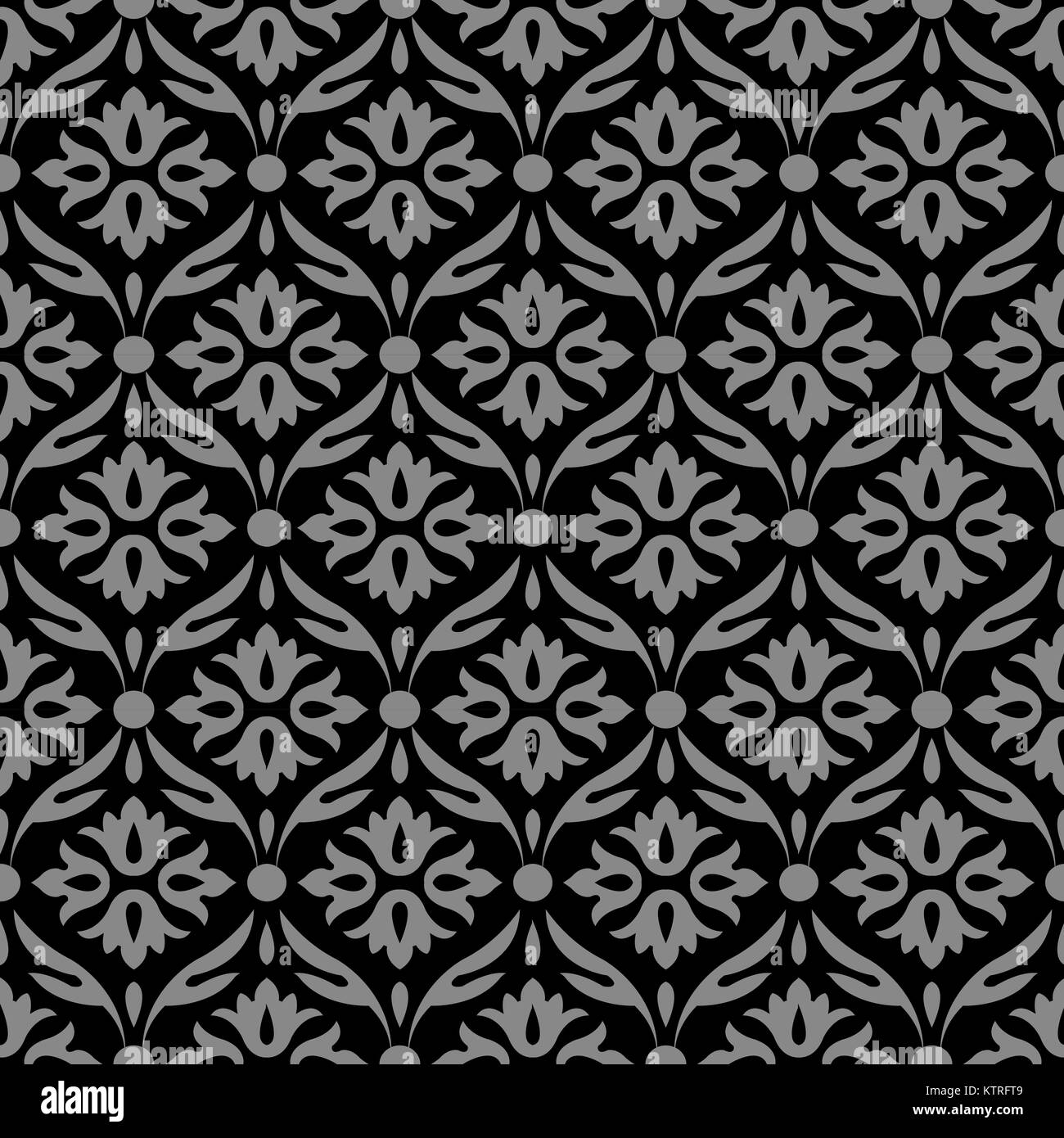 Antique seamless silver background curve round cross flower Stock ...