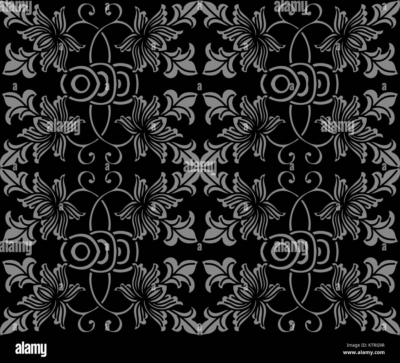 Antique seamless background round spiral cross vine leaf Stock Vector ...