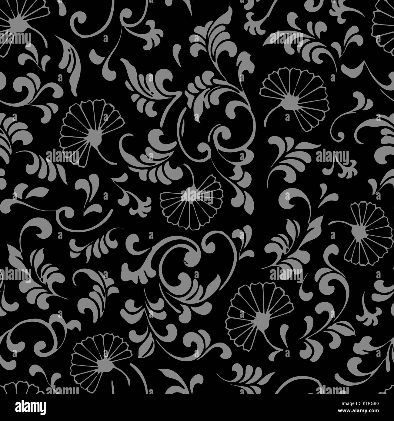Antique seamless background curve spiral leaf flower Stock Vector Image ...