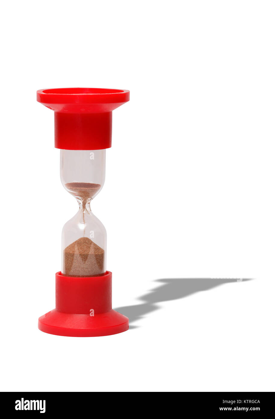 Modern plastic hourglass isolated on white background with clipping ...
