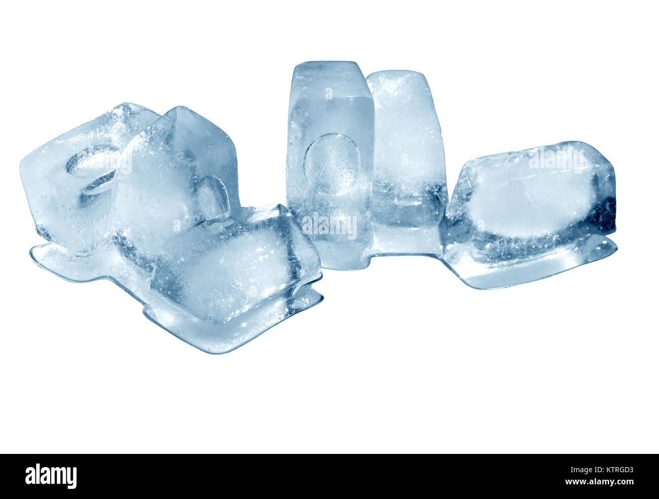 Few ice cubes isolated on white background with clipping path Stock ...