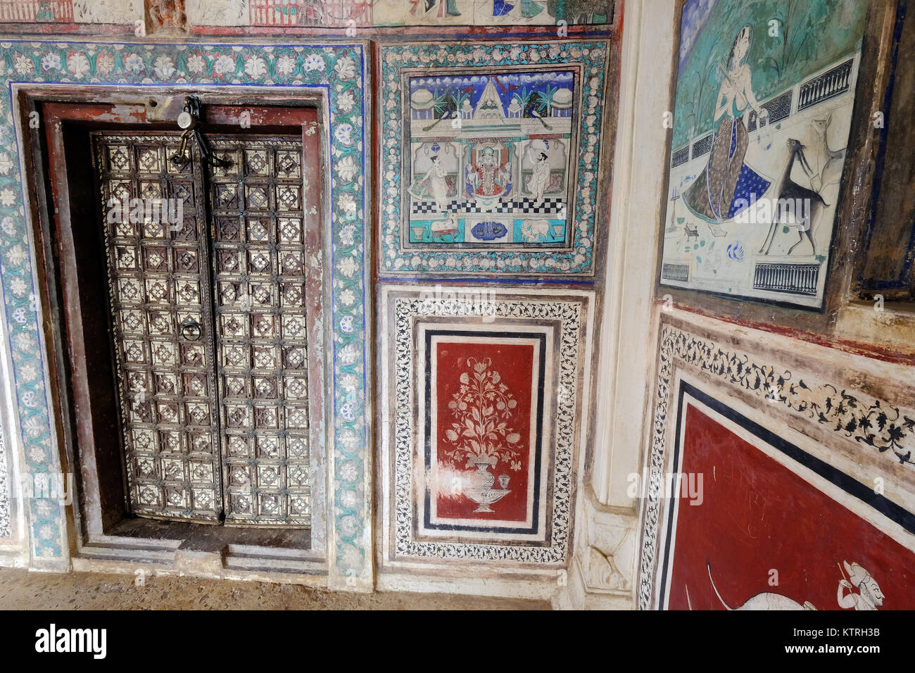 Chitrashala (picture gallery) of Bundi Palace, Bundi, Rajasthan, India Stock Photo