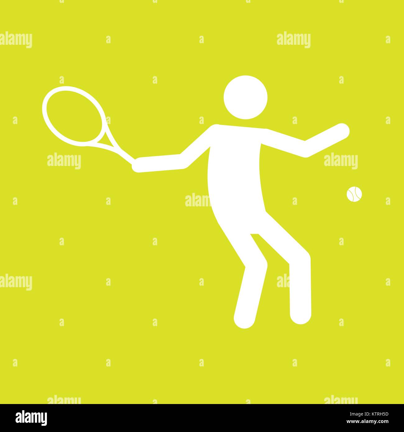 Tennis Sport Figure Symbol Vector Illustration Graphic Design Stock Vector