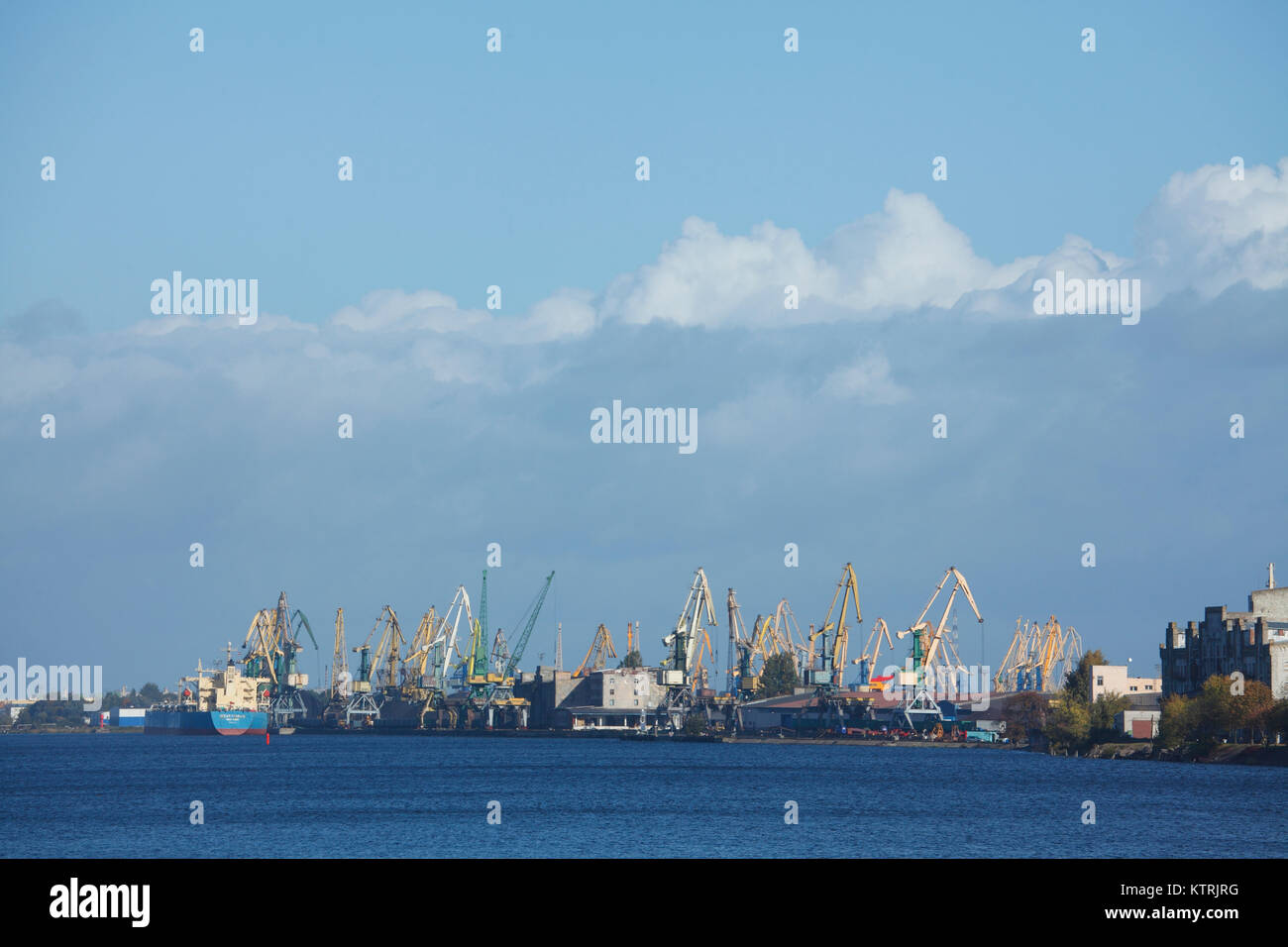 Schiffe im Hafen, Riga,Lettland, Latvija, Baltikum, Europa I Ships in the Harbor , Riga, Latvia, Europe Stock Photo