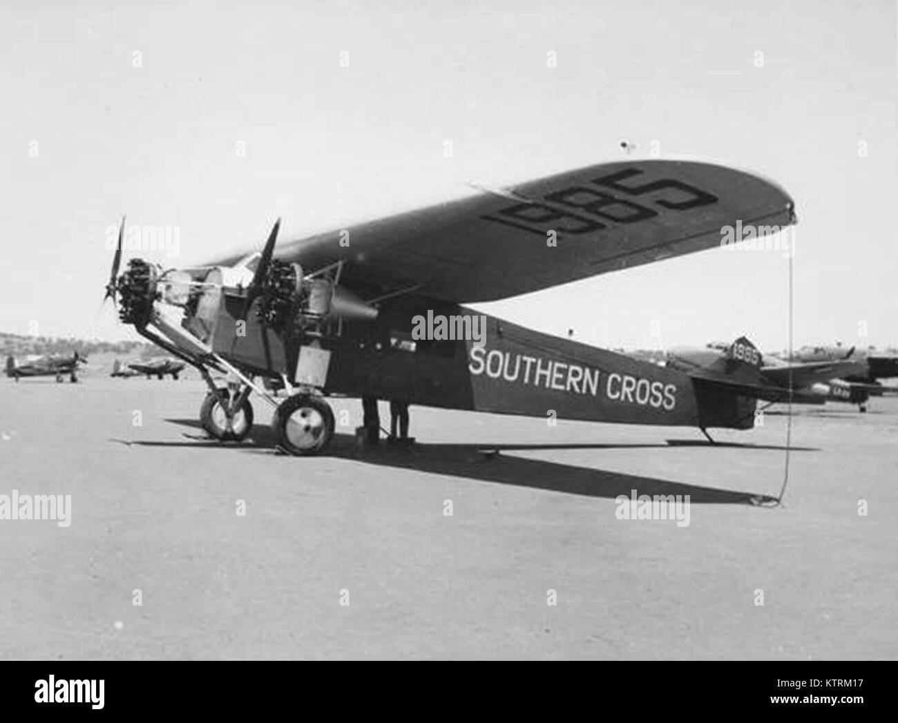 Southern Cross plane, Fokker F.VII/3m monoplane named Southern Cross, 1928, Kingsford Smith and Charles Ulm, Fokker F.VII/3m monoplane Stock Photo