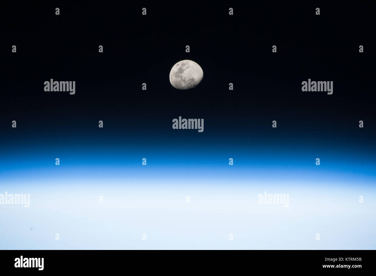 Rising Moon, moon rise over Planet Earth Stock Photo