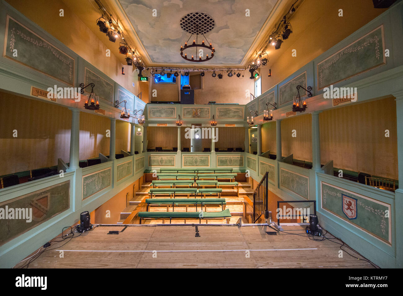 View from stage at the historic Theatre Royal, one of Britain