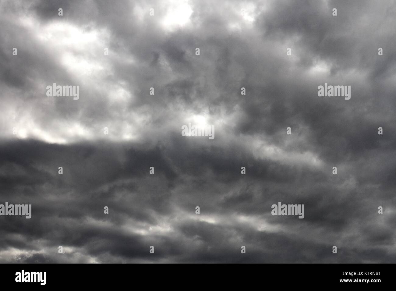 Deep grey and white storm clouds. Stock Photo