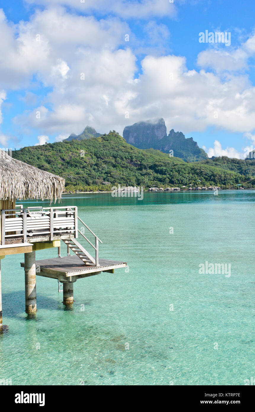 InterContinental Bora Bora Le Moana Resort, Bora Bora, French Polynesia Stock Photo