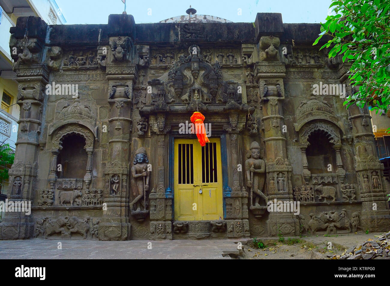 Trishund Mayureshshwar Ganesh Temple at Somawar Peth Pune Maharashtra India Stock Photo