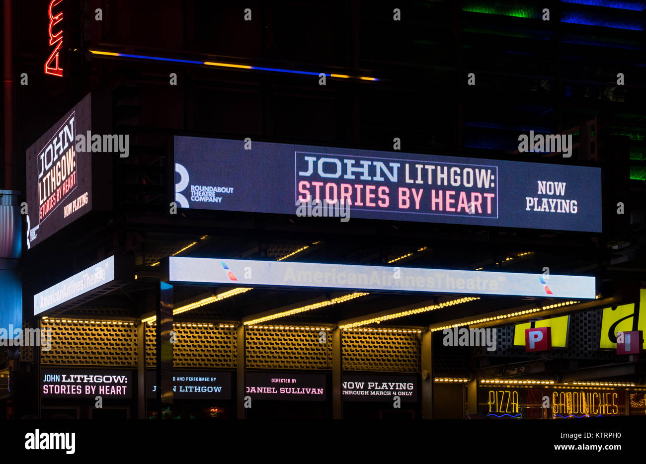 Stories by Heart, with John Lithgow, a one-man show on Broadway Stock Photo