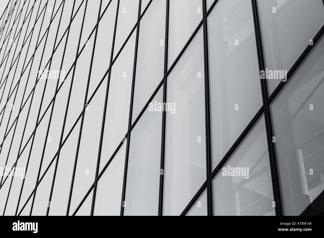 building glass windows frame black and white Stock Photo - Alamy