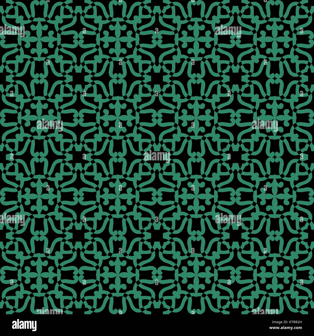 Antique seamless green background round curve kaleidoscope line Stock ...