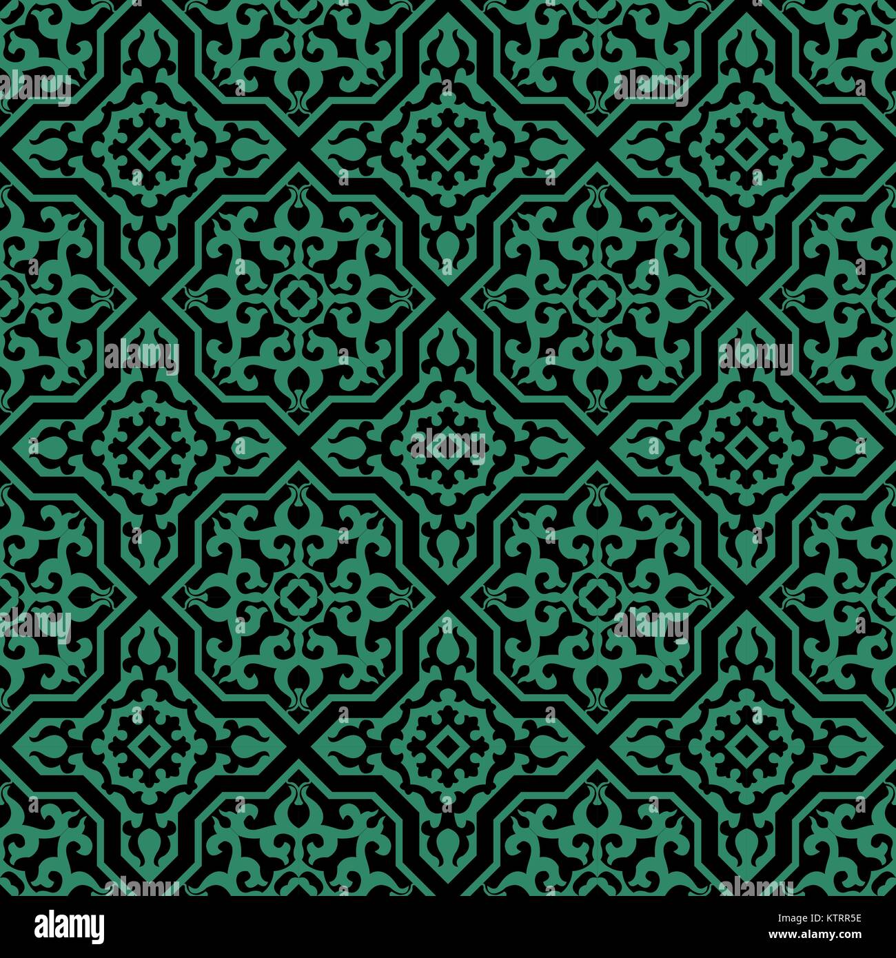 Antique seamless green background Islam cross royal kaleidoscope Stock ...