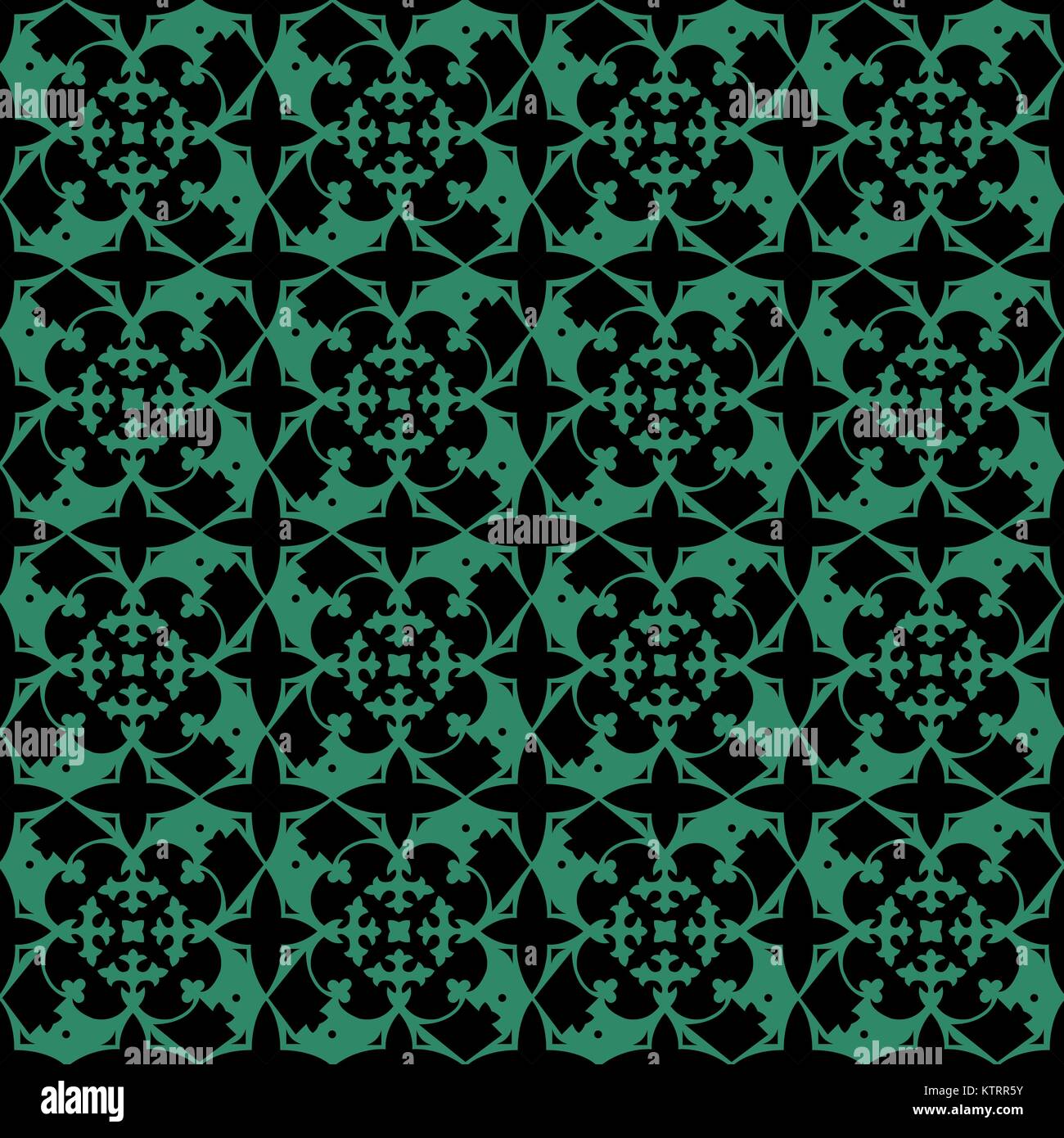 Antique seamless green background royal cross flower Stock Vector Image ...