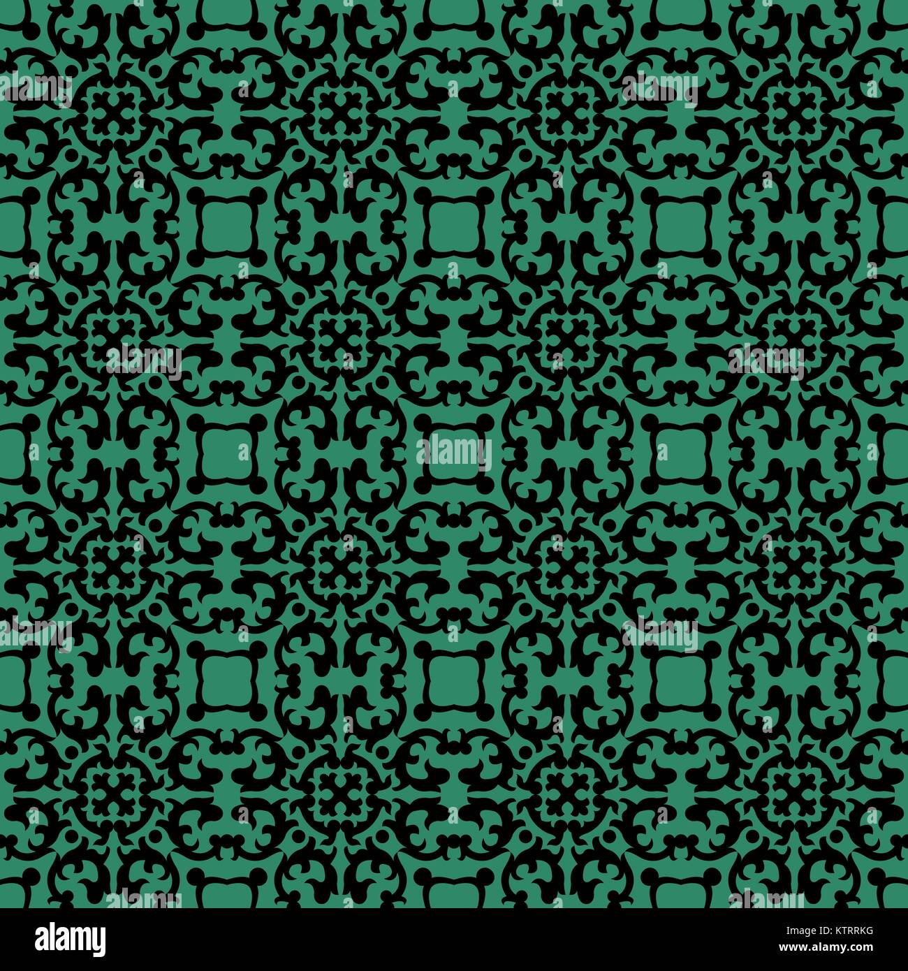 Antique seamless green background spiral round square kaleidoscope ...