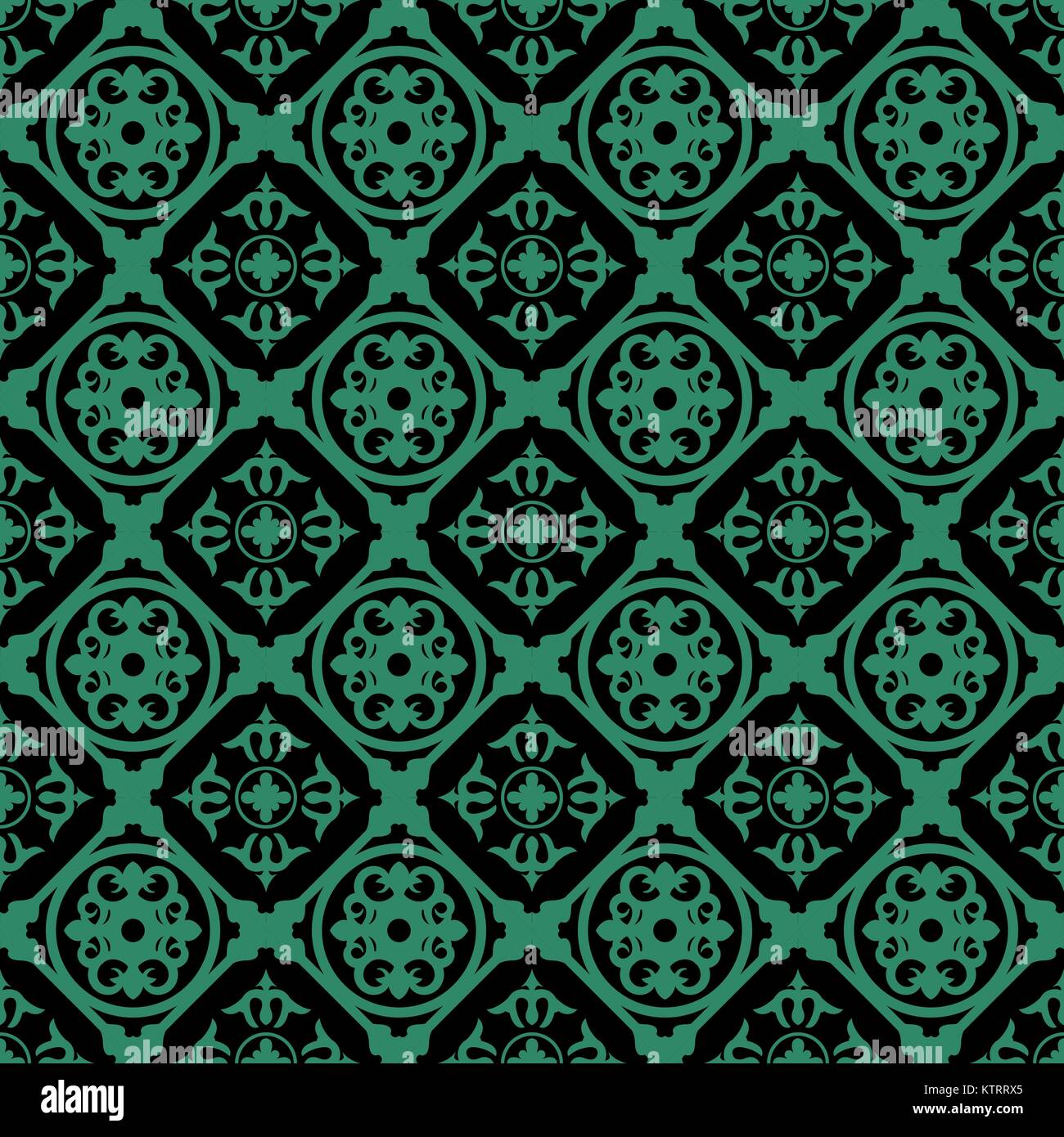 Antique seamless green background square round geometry Stock Vector ...
