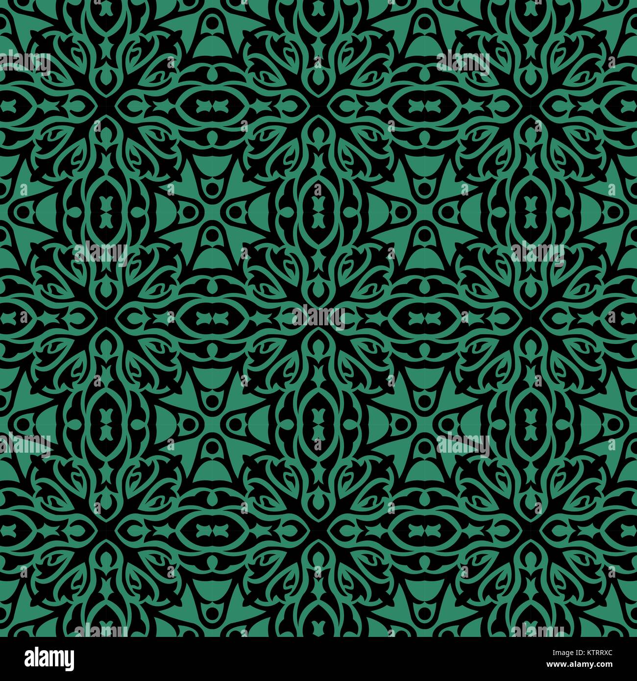 Antique seamless green background cross curve kaleidoscope Stock Vector ...