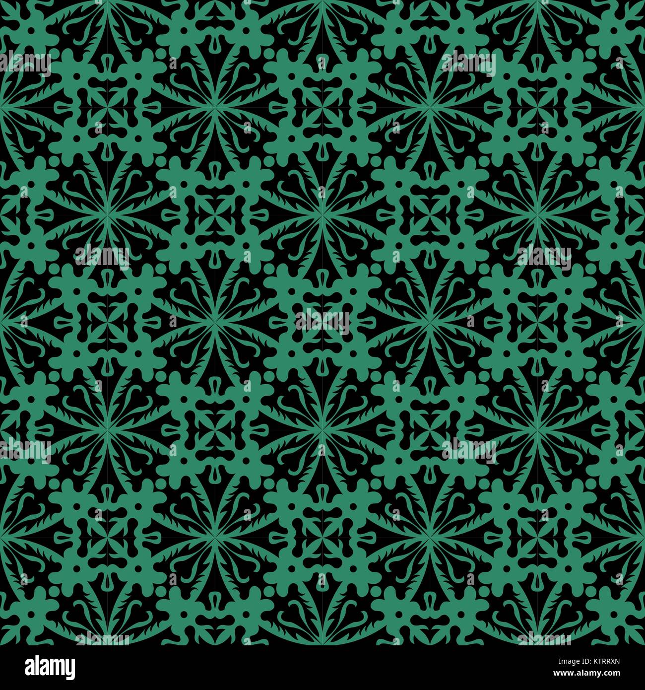 Antique seamless green background round cross kaleidoscope Stock Vector ...