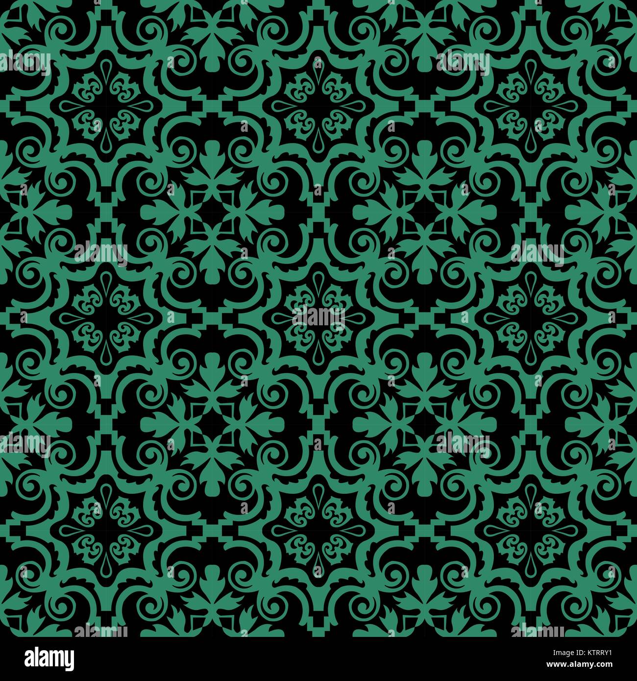Antique seamless green background round spiral kaleidoscope Stock ...