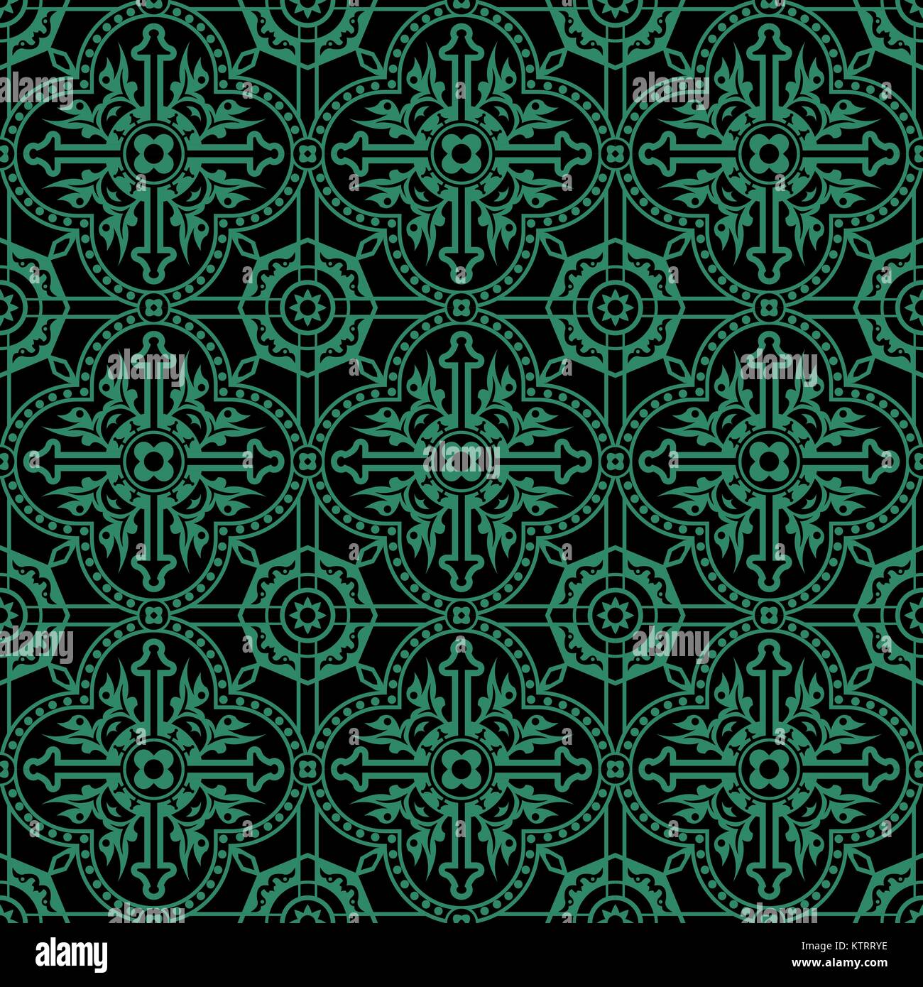 Antique seamless green background round curve circle geometry Stock ...