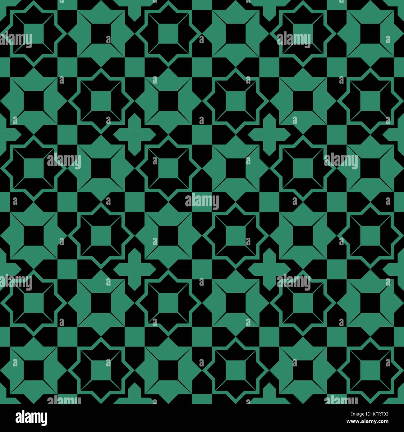 Antique seamless green background star cross geometry square Stock ...