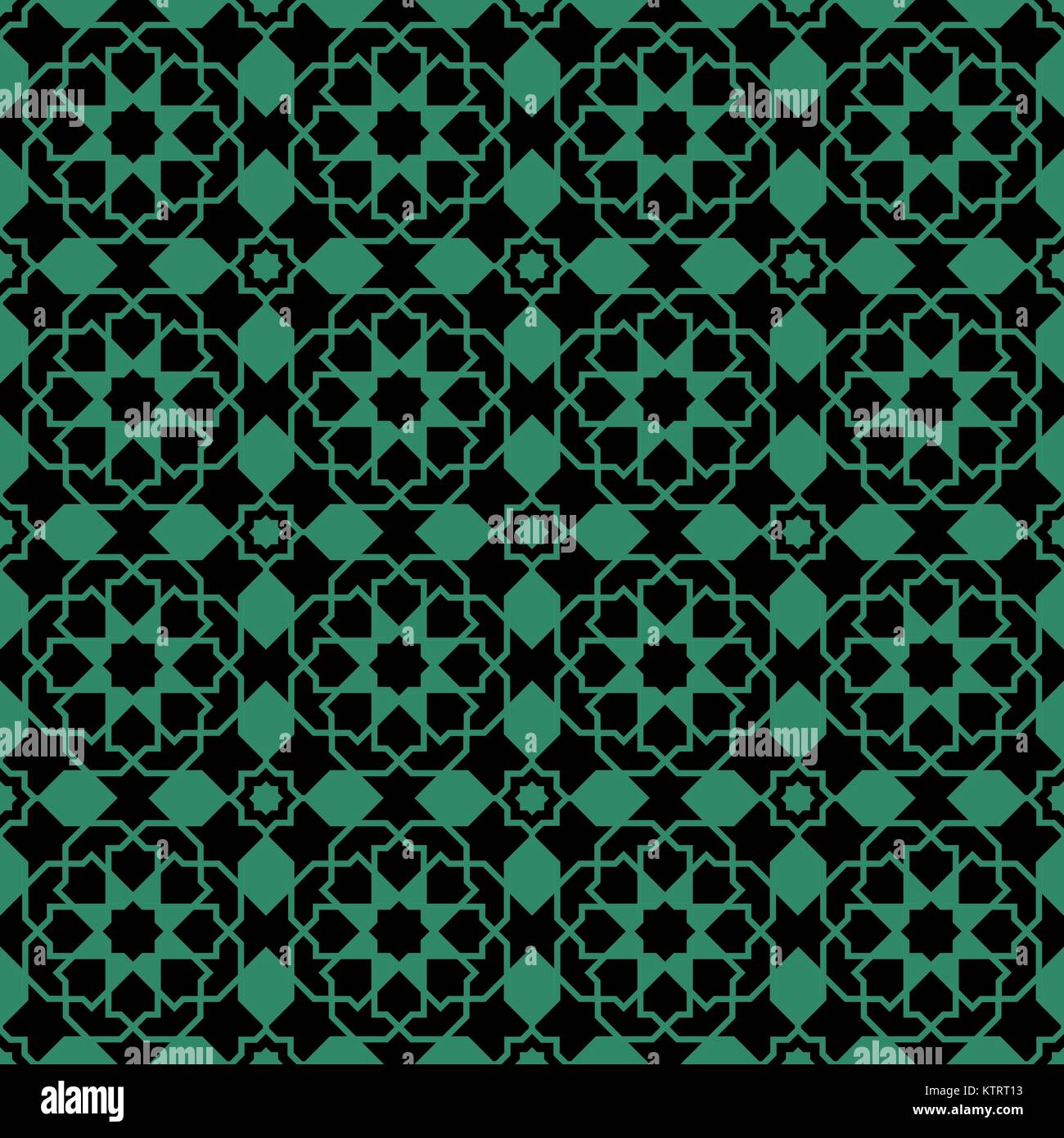 Antique seamless green background Islam star cross geometry Stock ...