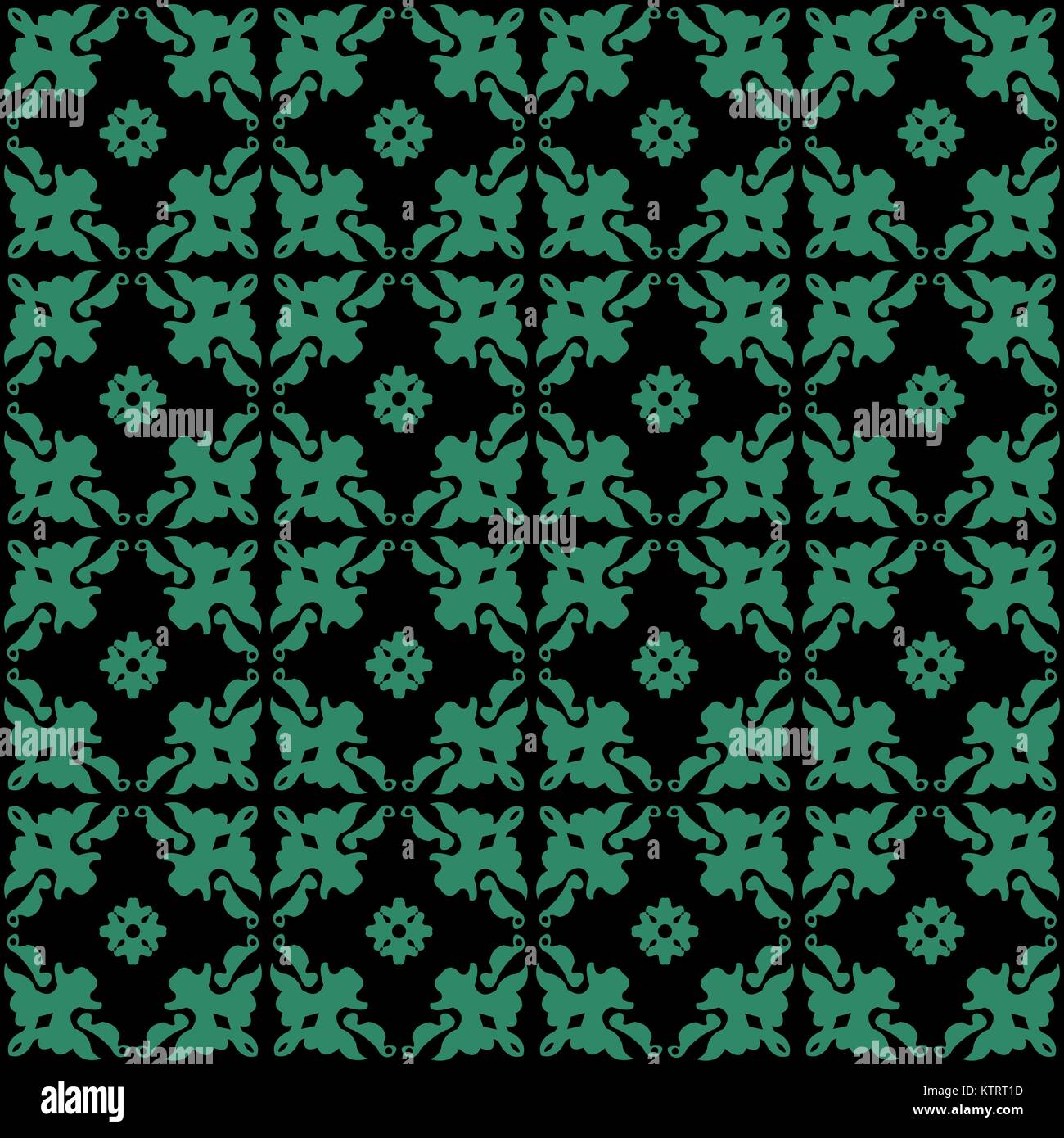 Antique seamless green background flower kaleidoscope geometry Stock ...