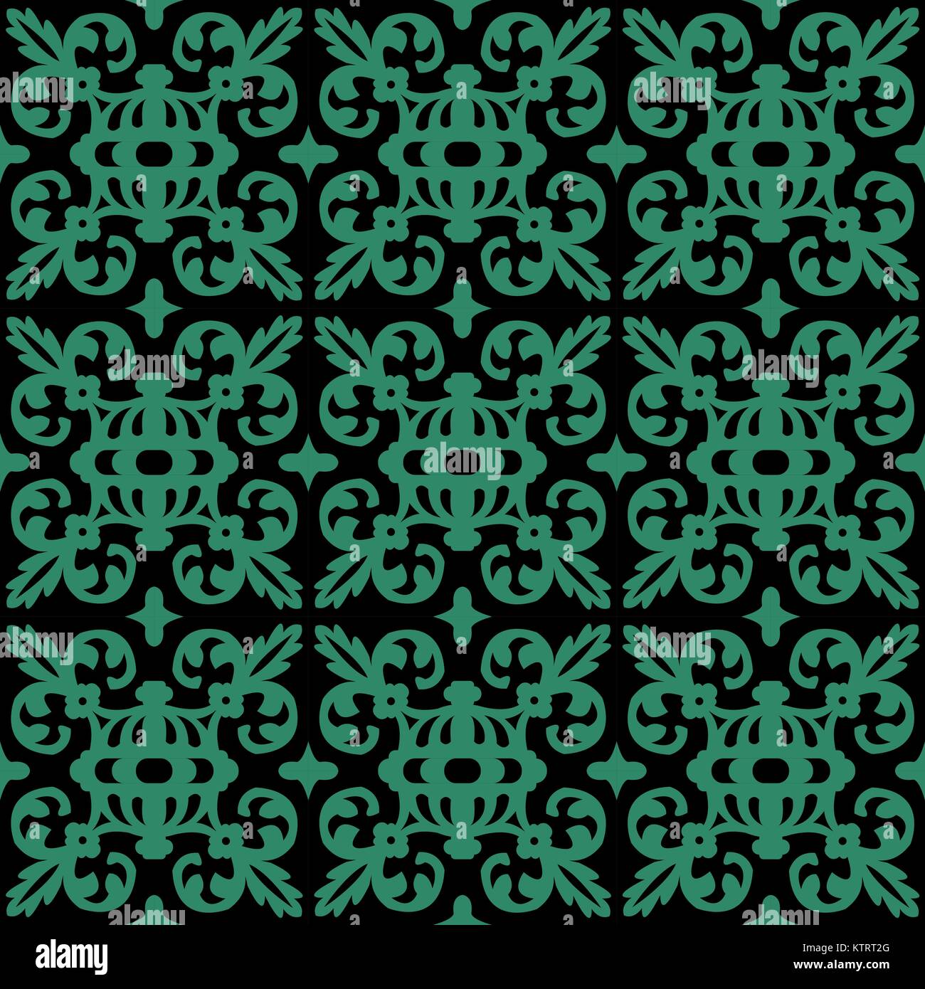 Antique seamless green background leaf spiral ball kaleidoscope Stock ...