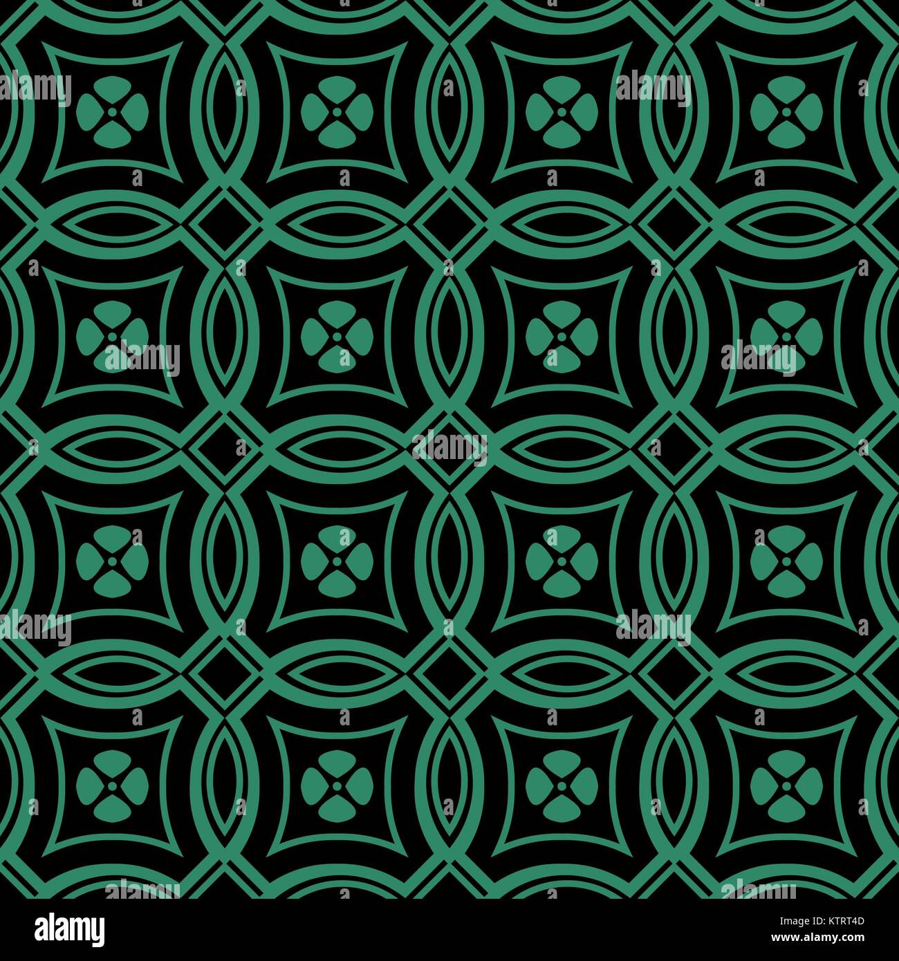 Antique seamless green background curve cross flower Stock Vector Image ...