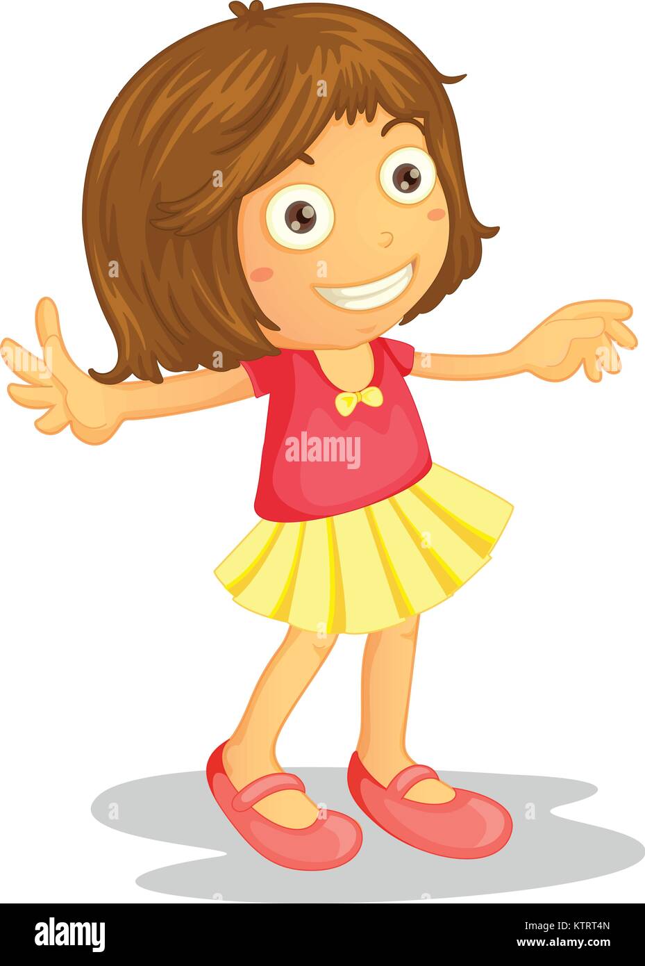 illustration of a girl on a white background Stock Vector Image & Art ...