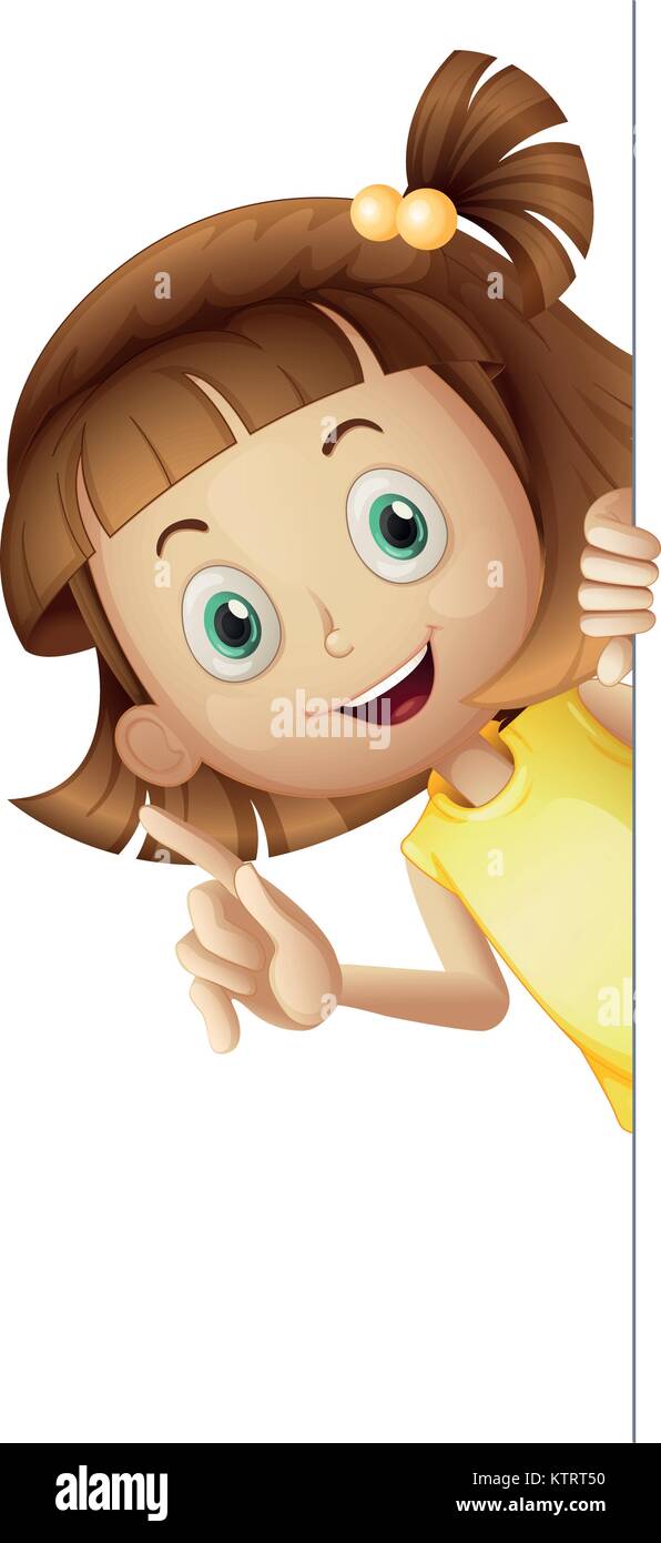 illustration of a girl on a white background Stock Vector Image & Art ...