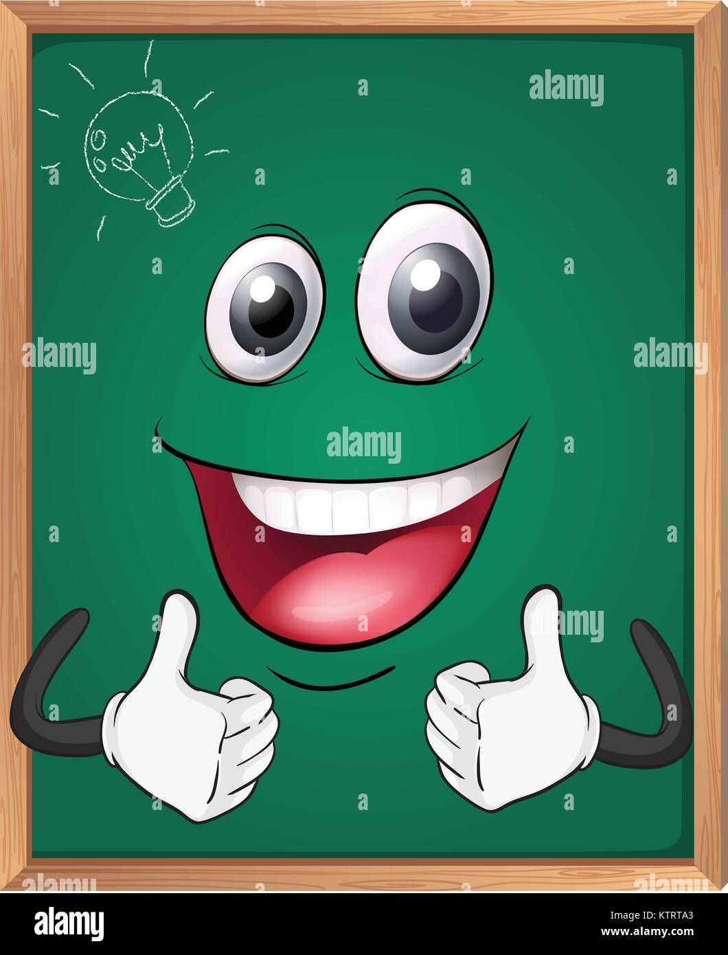 illustration of a green board on a white background Stock Vector Image ...