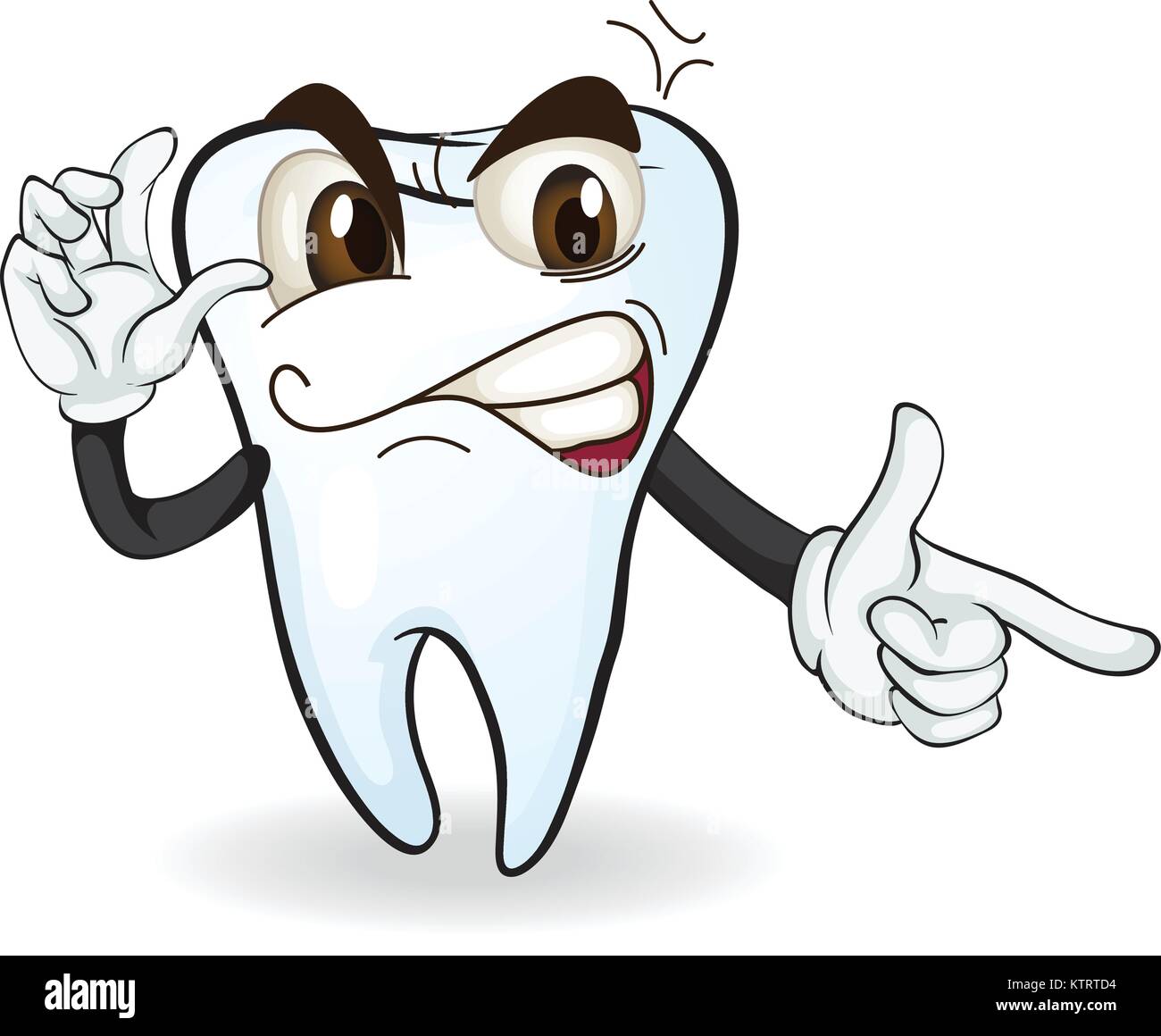 detailed illustration of a tooth on white background Stock Vector Image ...